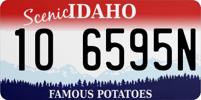 ID license plate 1O6595N