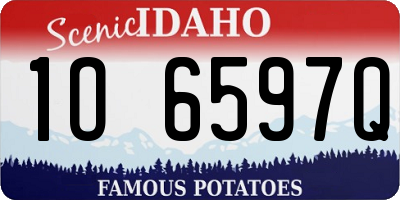 ID license plate 1O6597Q