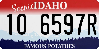ID license plate 1O6597R