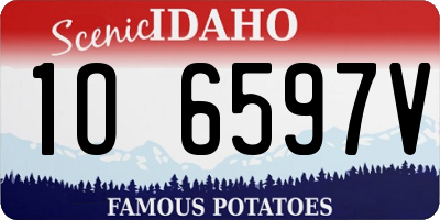 ID license plate 1O6597V