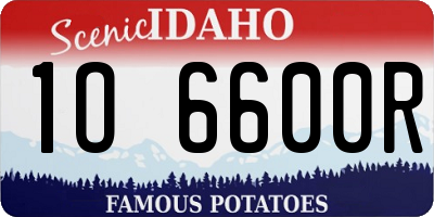ID license plate 1O6600R