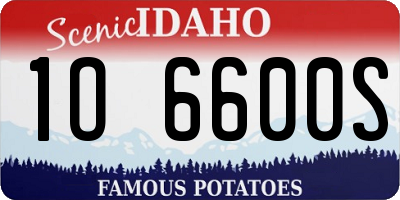 ID license plate 1O6600S