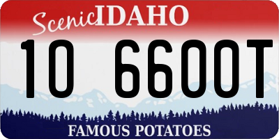 ID license plate 1O6600T