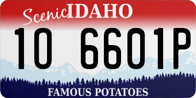ID license plate 1O6601P