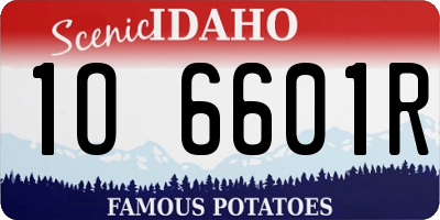 ID license plate 1O6601R