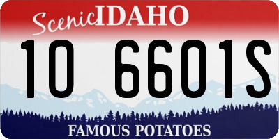 ID license plate 1O6601S
