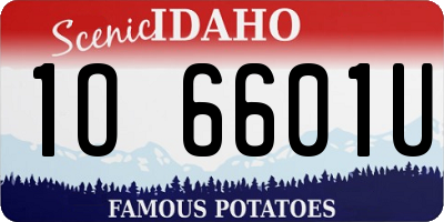 ID license plate 1O6601U