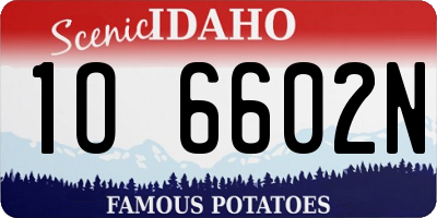 ID license plate 1O6602N