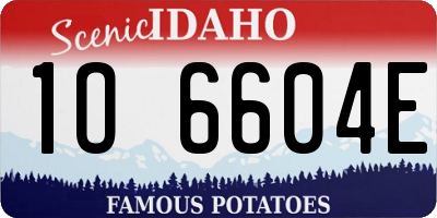 ID license plate 1O6604E