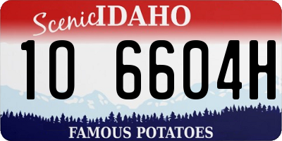 ID license plate 1O6604H