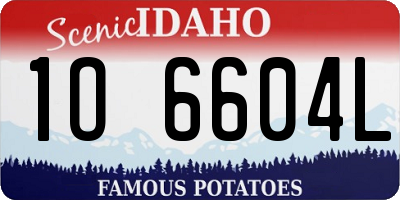 ID license plate 1O6604L
