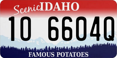 ID license plate 1O6604Q