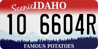 ID license plate 1O6604R