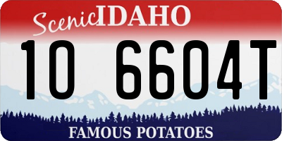 ID license plate 1O6604T