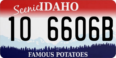 ID license plate 1O6606B