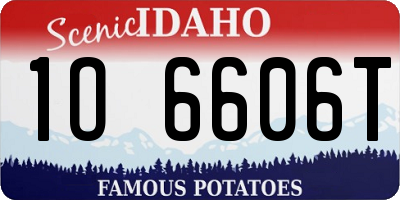 ID license plate 1O6606T