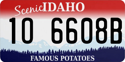 ID license plate 1O6608B