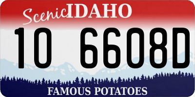 ID license plate 1O6608D