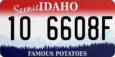 ID license plate 1O6608F