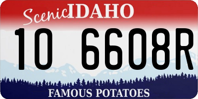 ID license plate 1O6608R