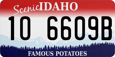 ID license plate 1O6609B