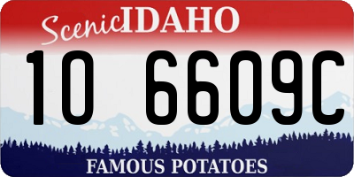 ID license plate 1O6609C