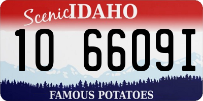 ID license plate 1O6609I