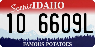 ID license plate 1O6609L