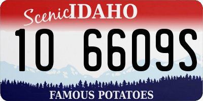 ID license plate 1O6609S