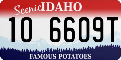 ID license plate 1O6609T