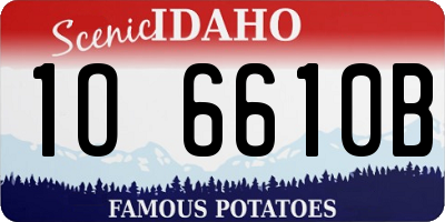 ID license plate 1O6610B