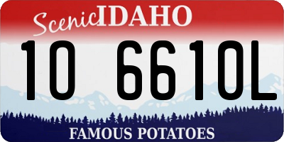 ID license plate 1O6610L
