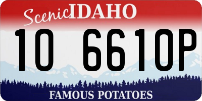ID license plate 1O6610P