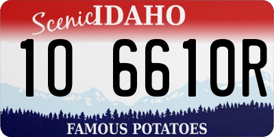 ID license plate 1O6610R