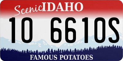 ID license plate 1O6610S