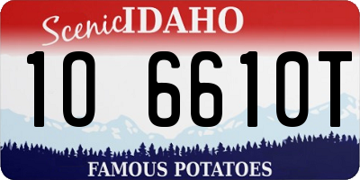 ID license plate 1O6610T
