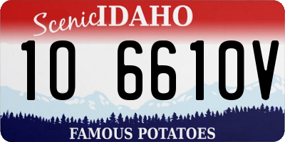 ID license plate 1O6610V