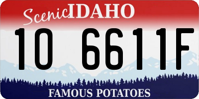 ID license plate 1O6611F