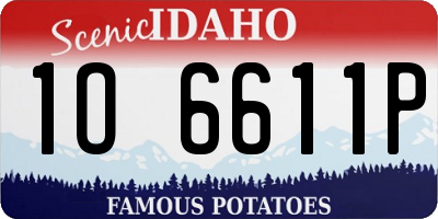ID license plate 1O6611P