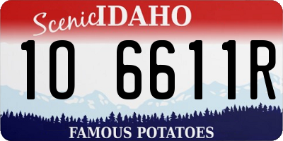 ID license plate 1O6611R