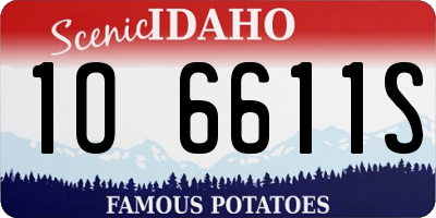 ID license plate 1O6611S