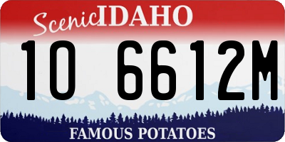 ID license plate 1O6612M