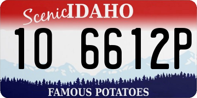 ID license plate 1O6612P