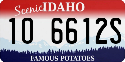 ID license plate 1O6612S