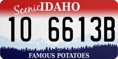 ID license plate 1O6613B