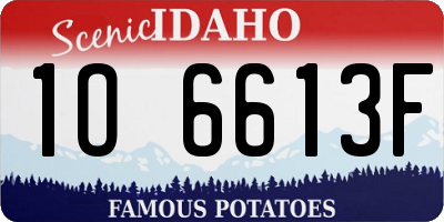 ID license plate 1O6613F