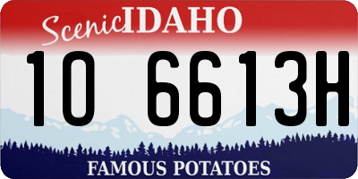ID license plate 1O6613H