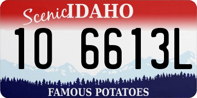 ID license plate 1O6613L