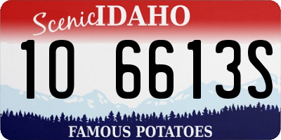 ID license plate 1O6613S