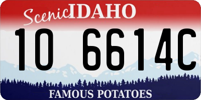 ID license plate 1O6614C